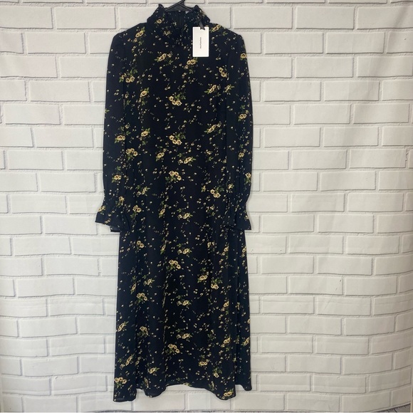 O.P.T Long Sleeve Smock Neck Dress size Extra Large - Picture 1 of 7